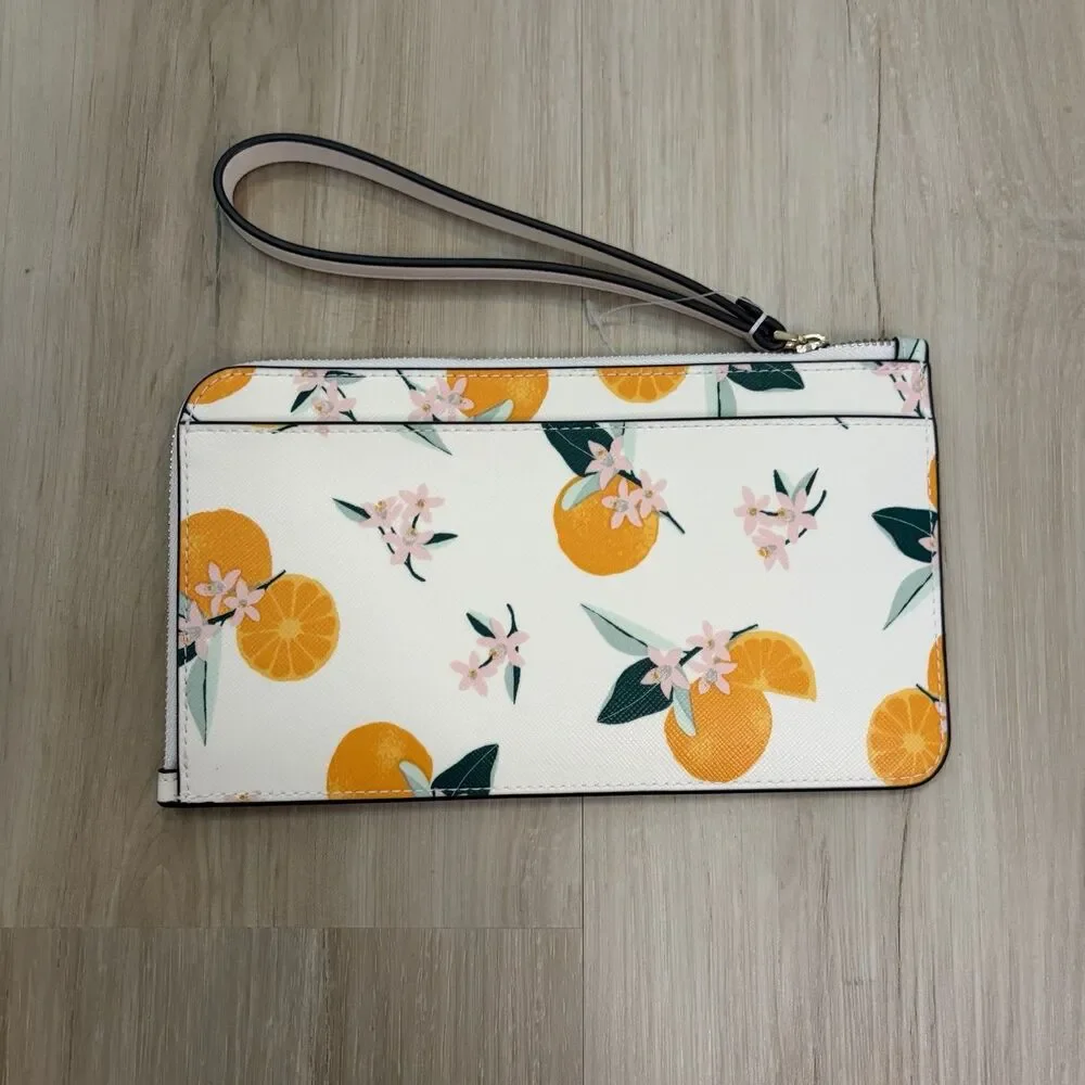 Kate Spade KC698 Madison Orange Toss Medium Crossbody Bag And Wristlet